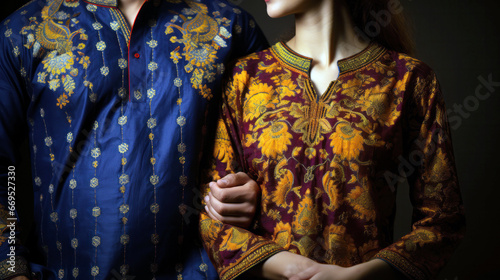 Indian couple in ethnic dress