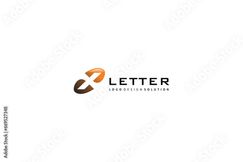 Template logo design for medical company with letter x
