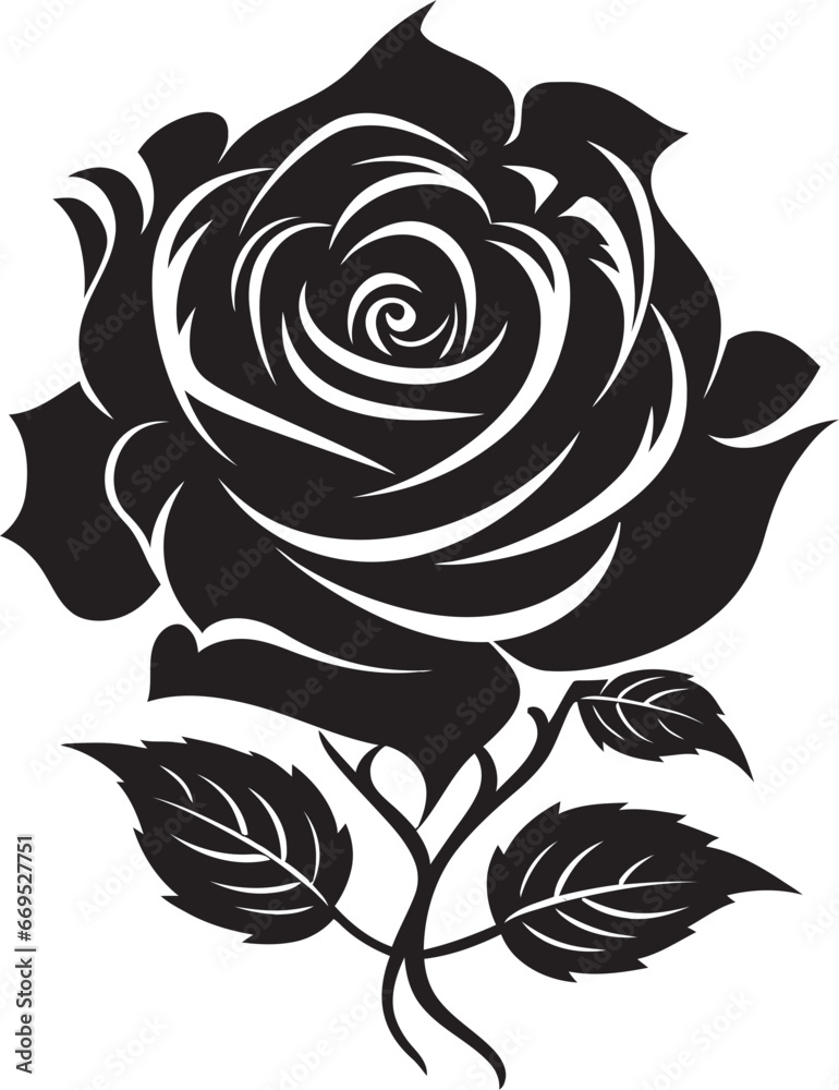 Elegance of Natures Majesty Iconic Rose Minimalistic Emblem of Roses Monochrome Emblem Elegance of Natures Majesty Iconic Rose Minimalistic Emblem of Roses Monochrome Emblem