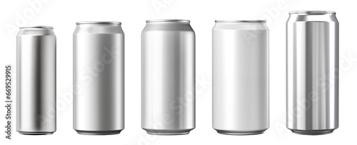 a set of aluminum cans isolated