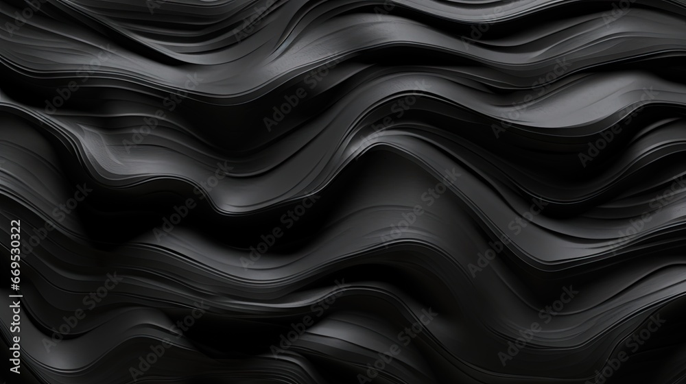 Black plastic material seamless background and texture