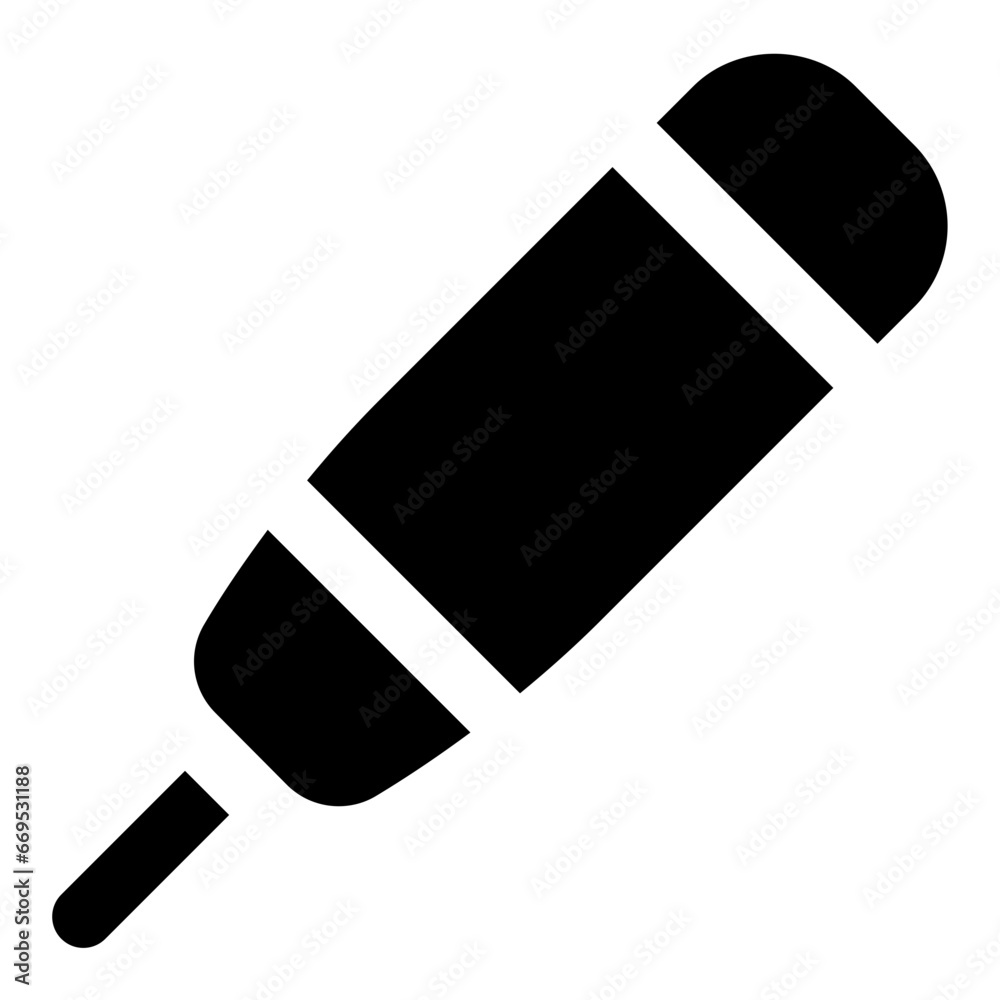 Thermometer glyph icon Thermometer glyph icon