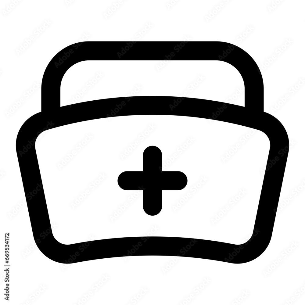 Fototapeta premium Nurse cap line icon