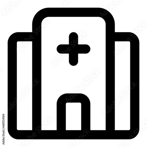 Hospital line icon