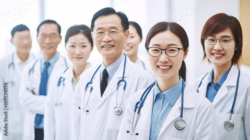 portrait of a smiling medical team