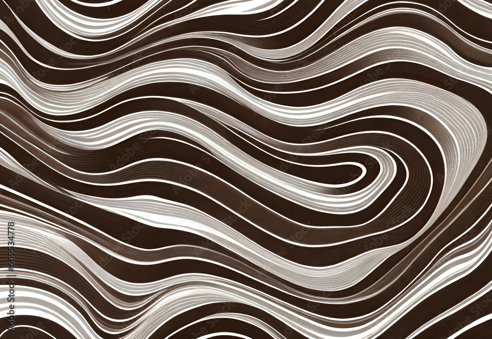 Abstract brown and white Waves Background