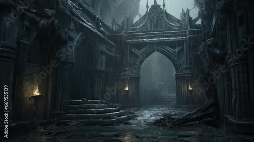 Gloomy gothic gate