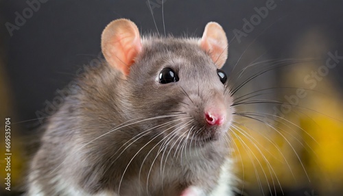 mouse on a table close up