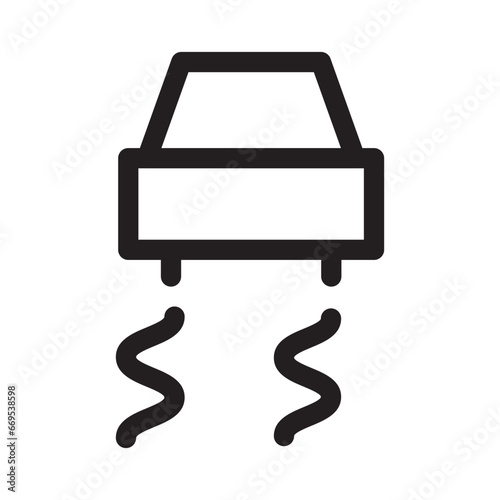 slippery road icon