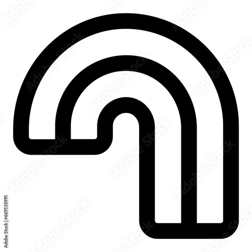 Rainbow line icon