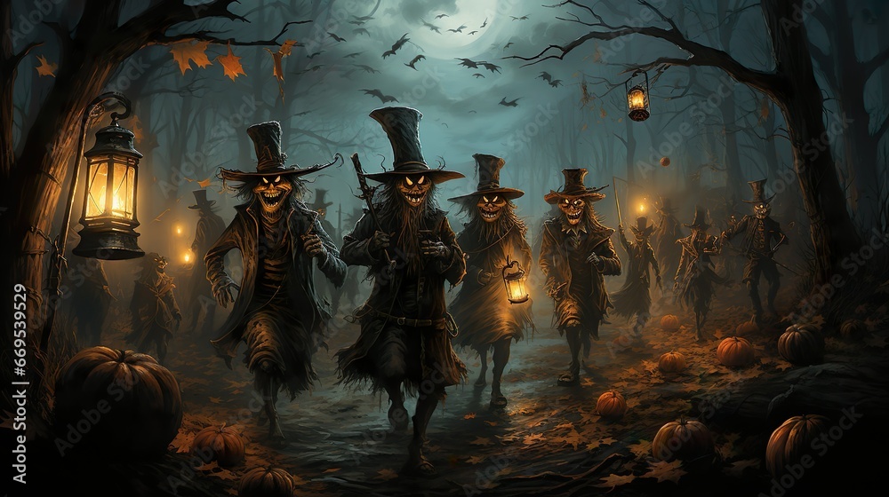 Halloween Creepy Cute Characters - Wallpaper