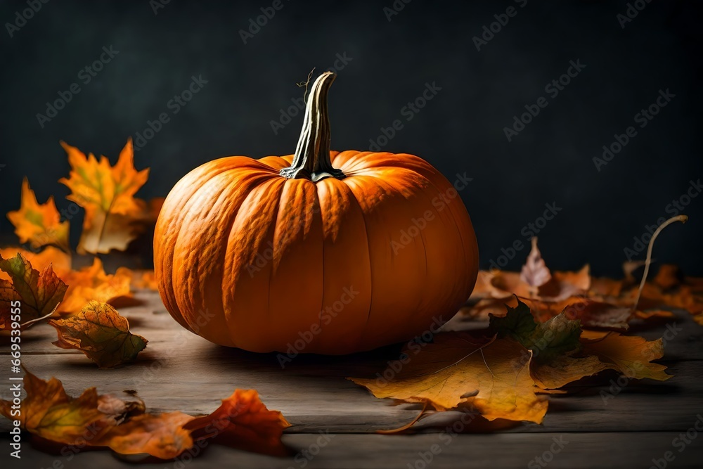 pumpkin on a black background