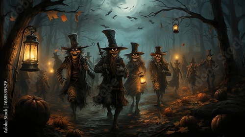 Halloween Creepy Cute Characters - Wallpaper © Nim