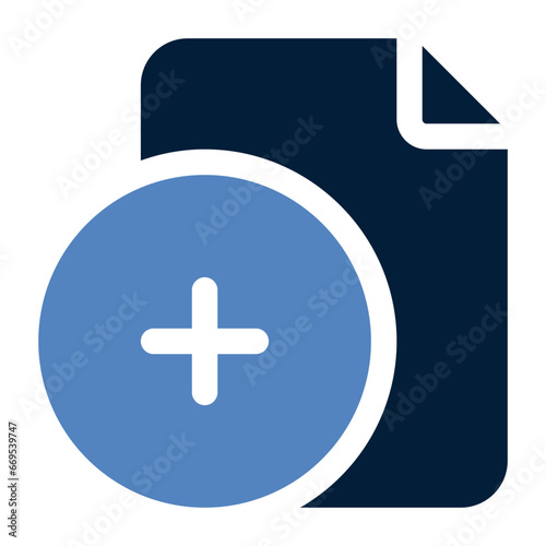 File add duo tone icon