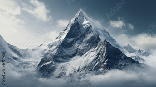 A towering mountain peak visible in the distance © Textures & Patterns
