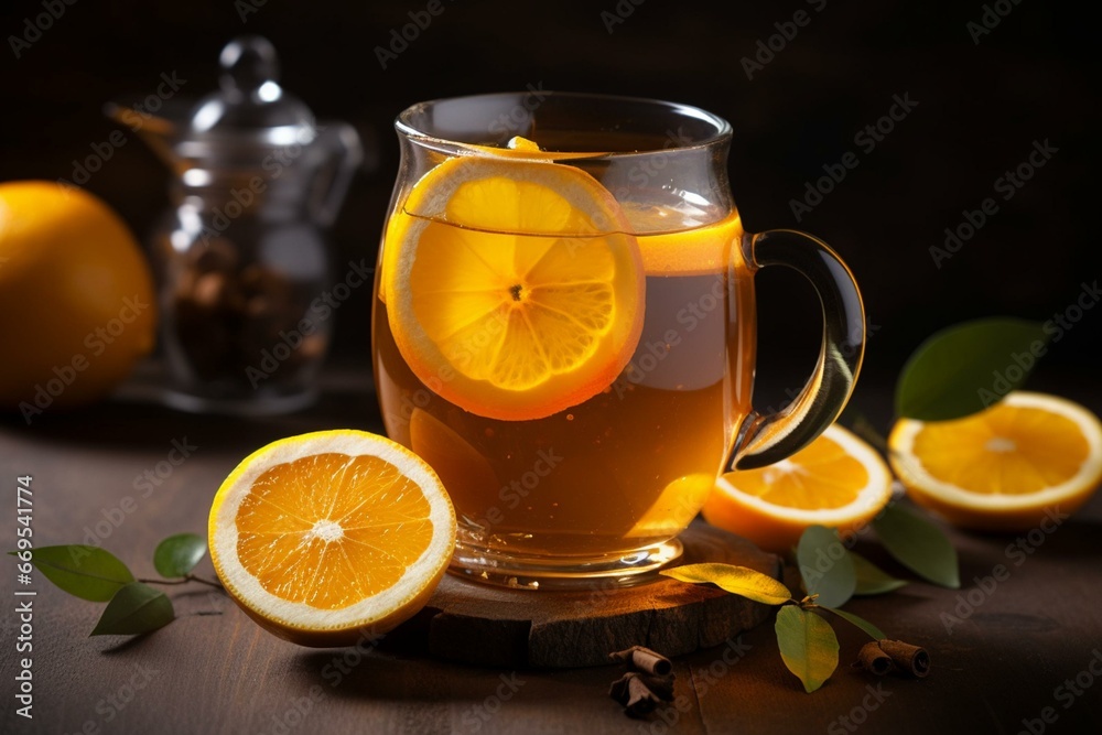 tasty orange tea made using advanced methods. Generative AI