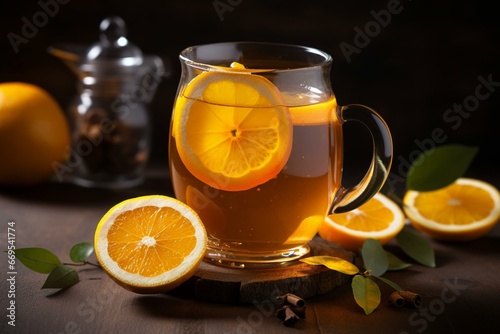 tasty orange tea made using advanced methods. Generative AI