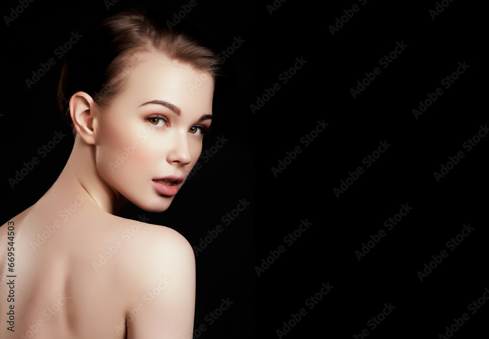Fototapeta premium Beauty, spa. Attractive woman with beautiful face