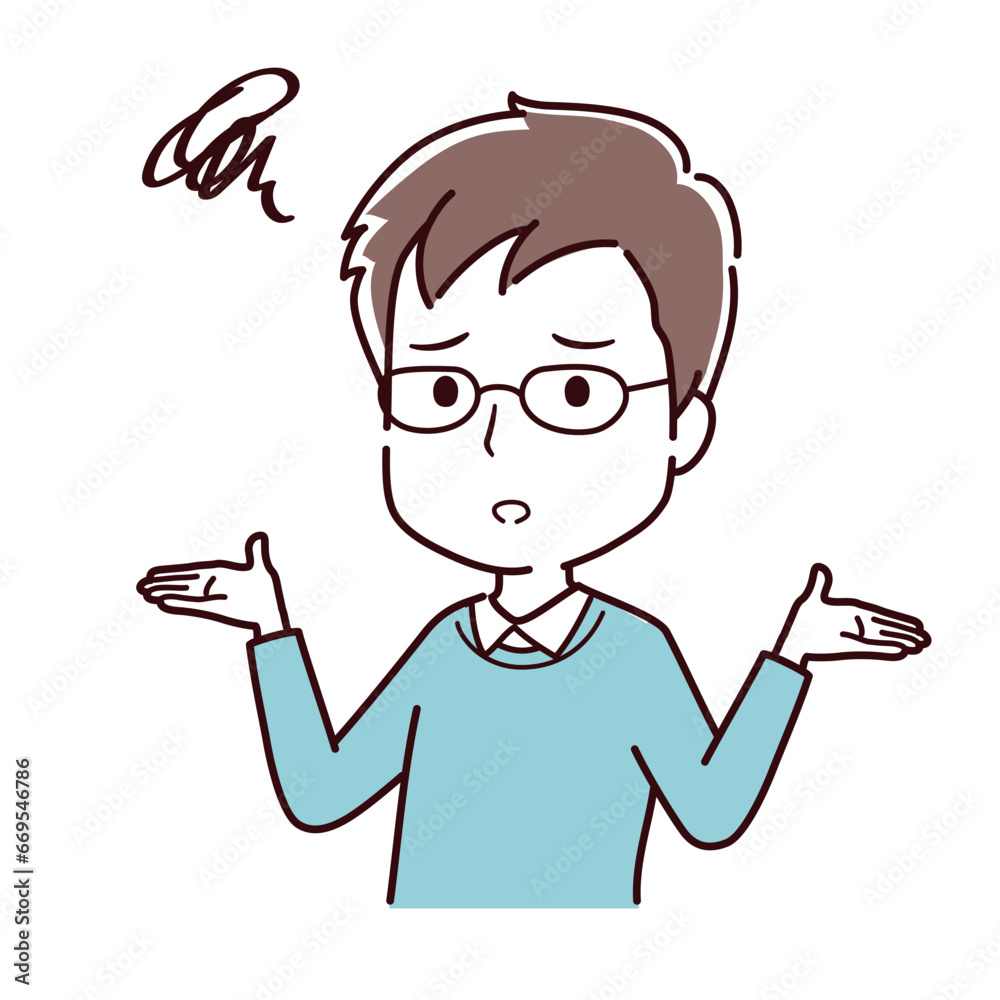 色々なポーズの私服の男性のイラスト 色々なポーズの私服の男性のイラスト