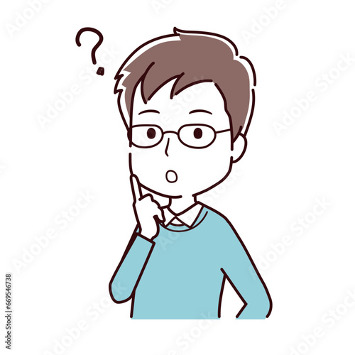 色々なポーズの私服の男性のイラスト