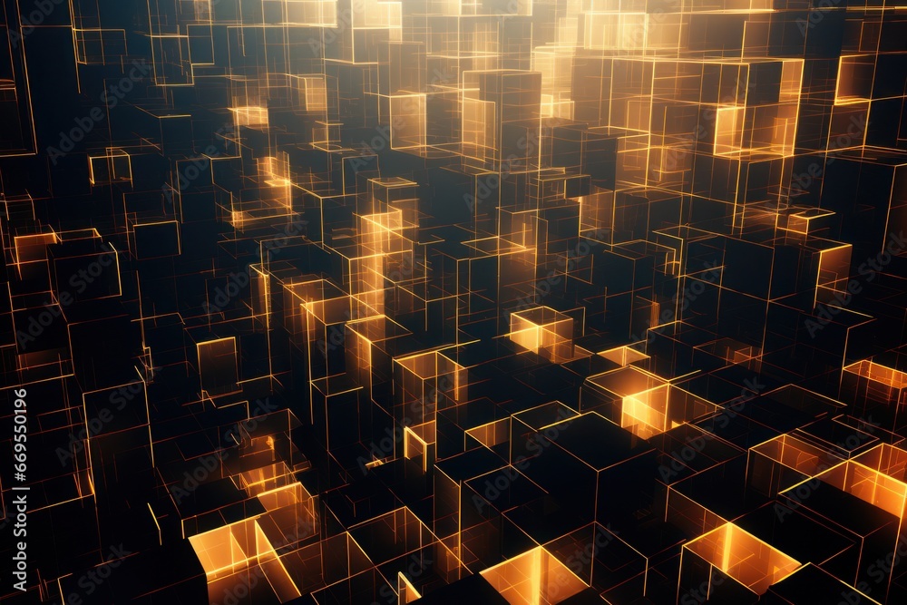 Obraz premium Gorge Gleam Grids.