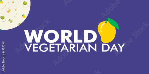 world vegetarian day vector illustration