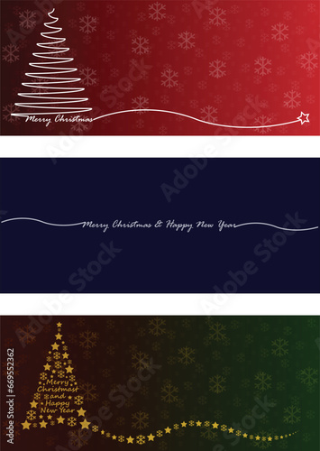 Set of Christmas backgrounds. Christmas tree. Christmas decoration. winter holiday. banner, Greeting card, poster
