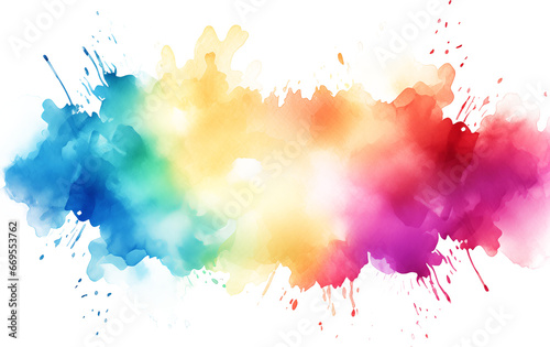 Rainbow color watercolor stain