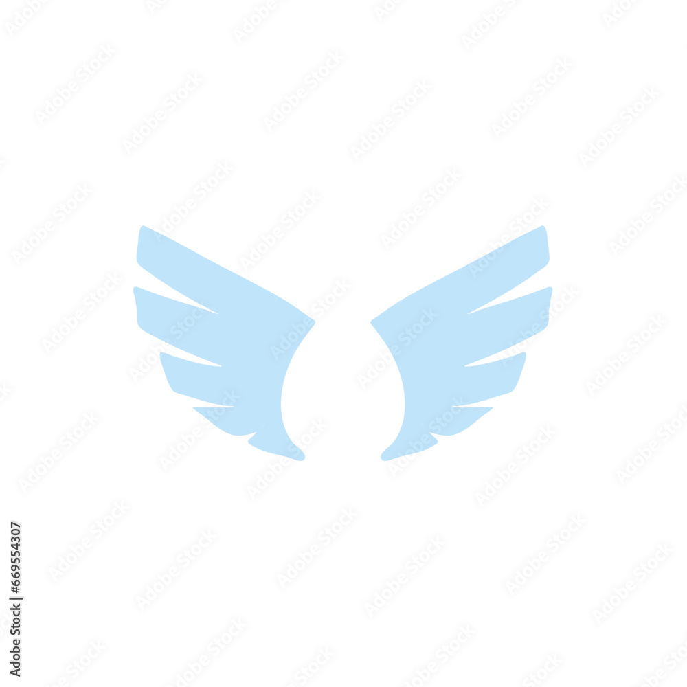 Fototapeta premium angel wings in heaven feather wings pattern