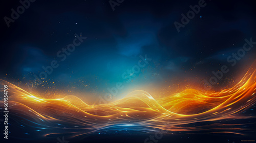abstract colorful smoke waves on dark background, abstract background,