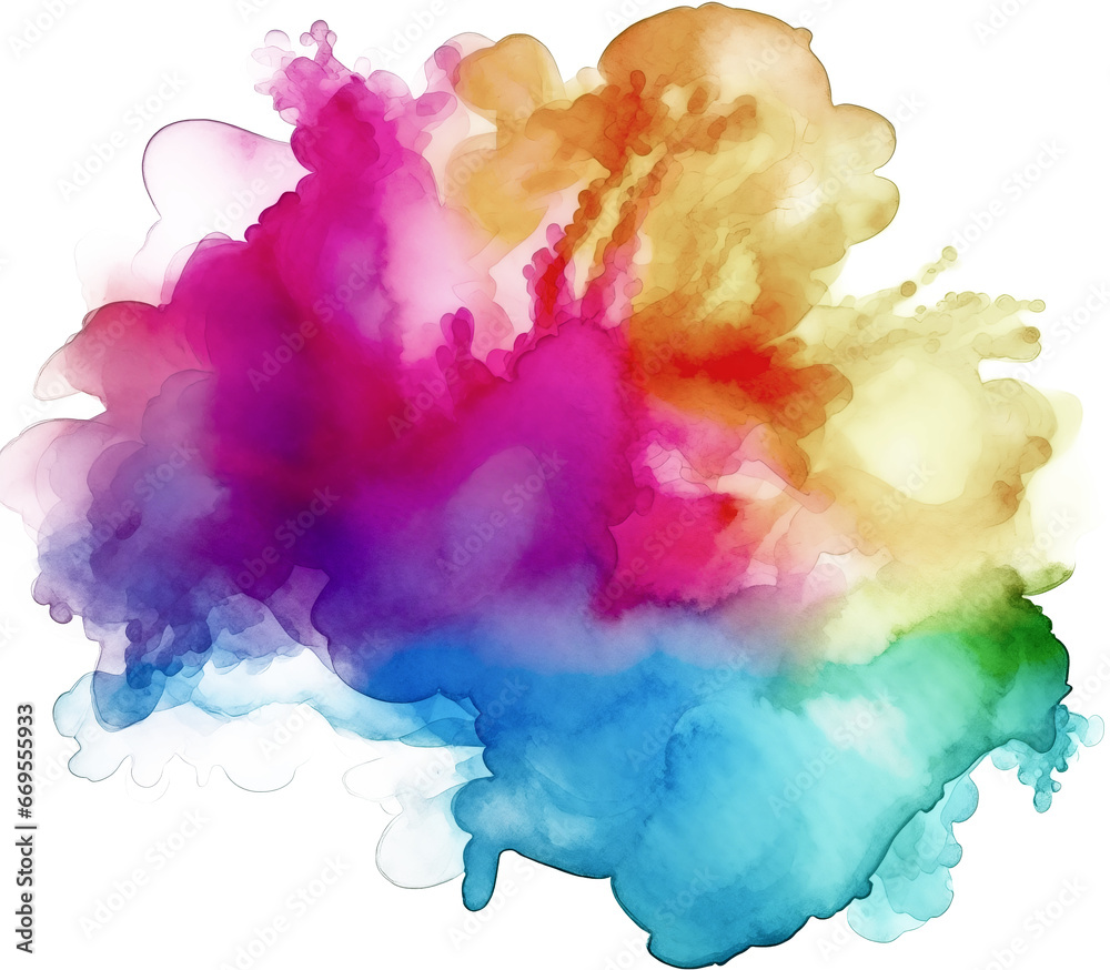 Watercolor texture stain isolated