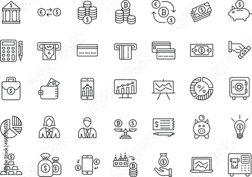 Finance Vector Flat Icons Pack 