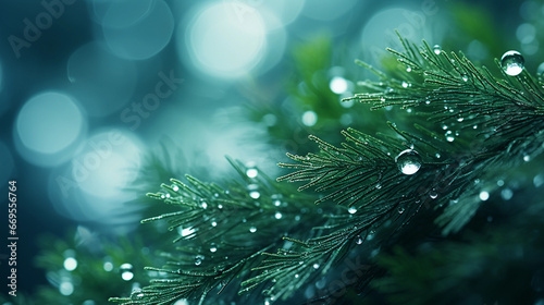 Macro shot of a christmas tree background
