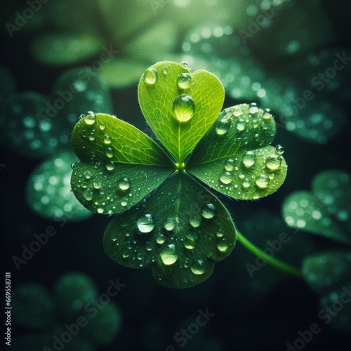 close up view of leaf in which water drops falls
