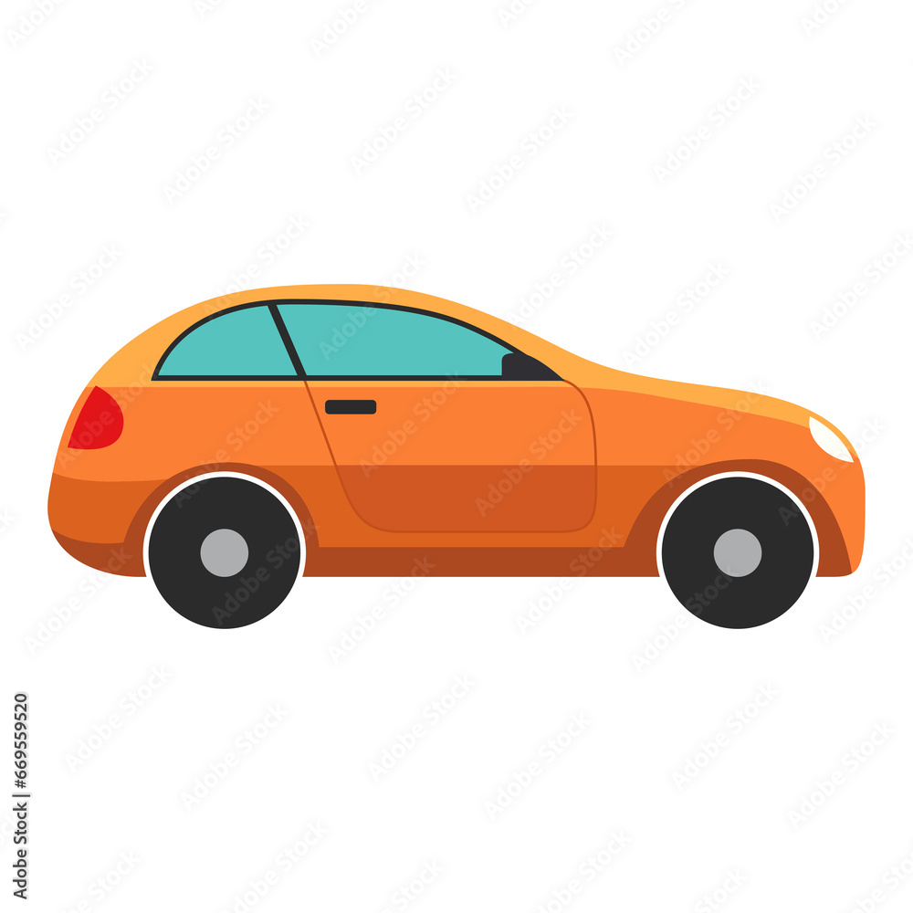 Fototapeta premium Set of car isolated on the background. Ready to apply to your design. Vector illustration.