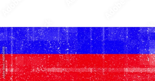 Russian flag old banner  