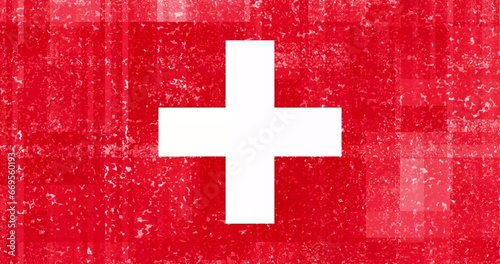 Switzerland flag old banner