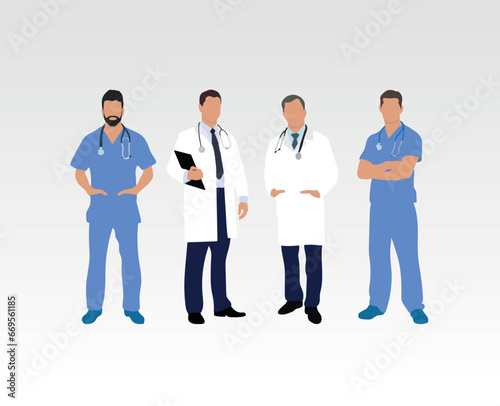 variety of medicine and healthcare staff