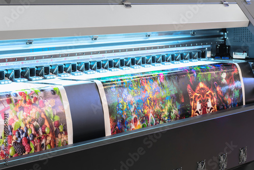 Industrial printing modern digital inkjet printer Industrial printing modern digital inkjet printer photo