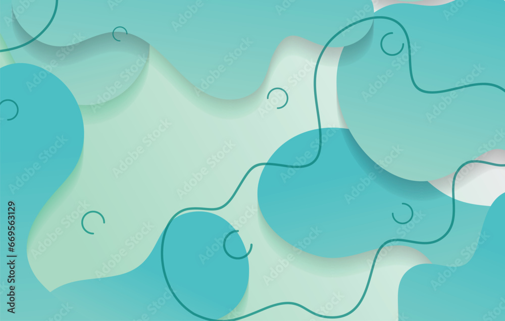 Naklejka premium abstract gradient dynamic fluid shapes background design template