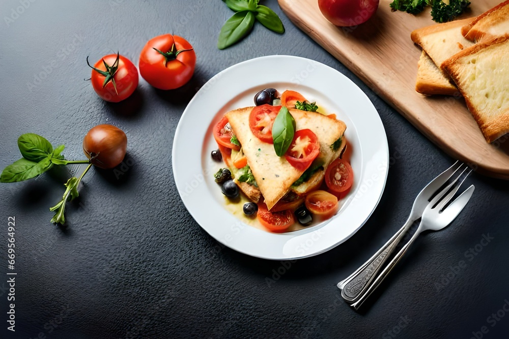 tomato salad with feta cheese