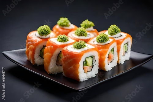 sushi on a plate