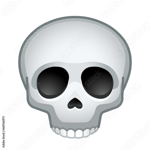Simple bone skull Large size of emoji skull