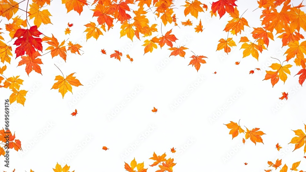 Graceful Descent of Vibrant Orange Leaves, Capturing the Dynamic Beauty and Spirit of the Fall Season. Graceful Descent of Vibrant Orange Leaves, Capturing the Dynamic Beauty and Spirit of the Fall Season.