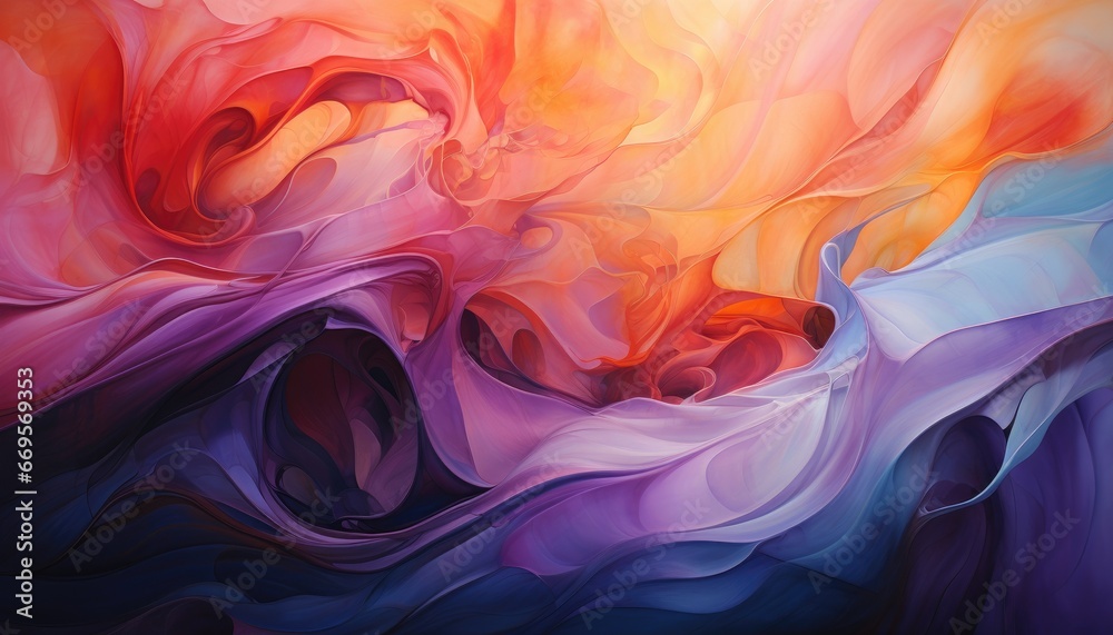 Іntense abstract fluide art painting thick paint