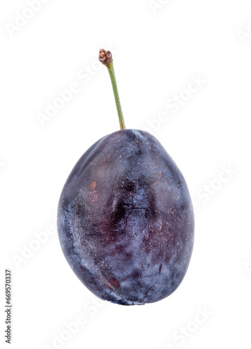 plum isolated on white or transparent background