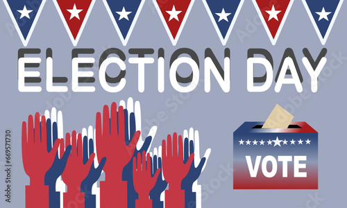 4th of July independence day. Election Day Vote Campaign Election Vote Voting Campaign Vector Illustration.