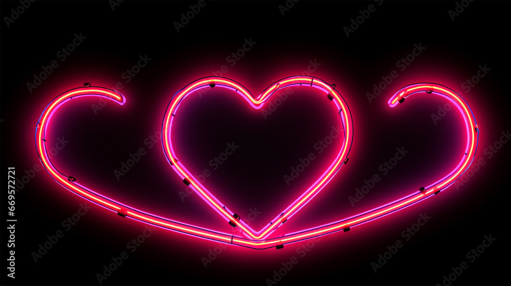 neon light heart background neon light heart background