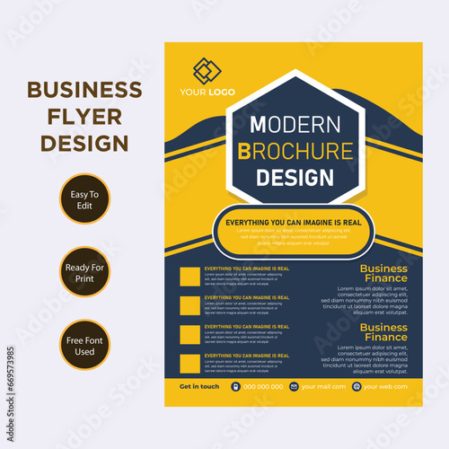 Corporate business flyer template design. Template vector design for Brochure  Annual Report  Magazine  Poster  Corporate Presentation  Portfolio  Flyer  cover modern layout in A4