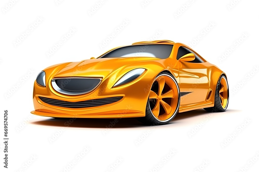 Fototapeta premium Not branded futuristic car in full frame